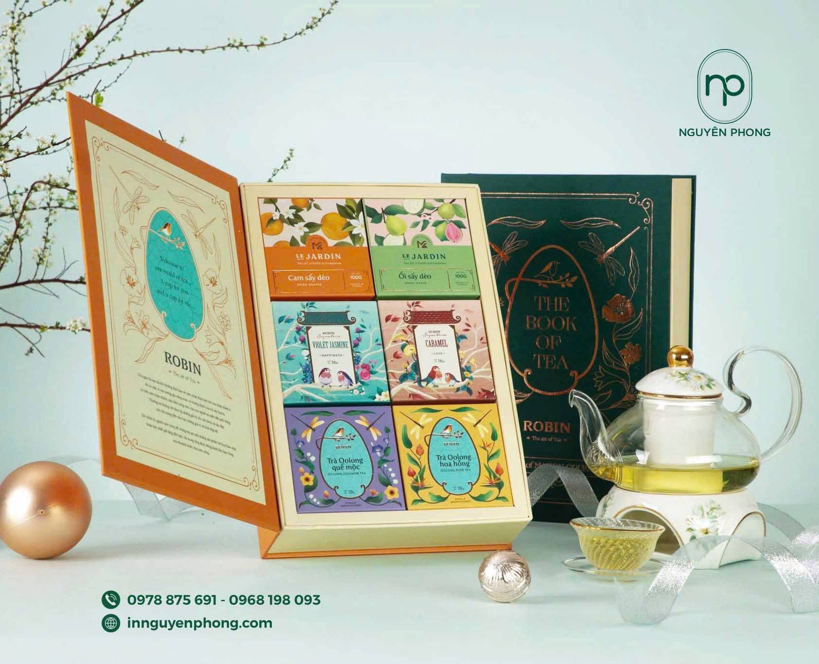 Mẫu hộp nam châm đựng trà cao cấp